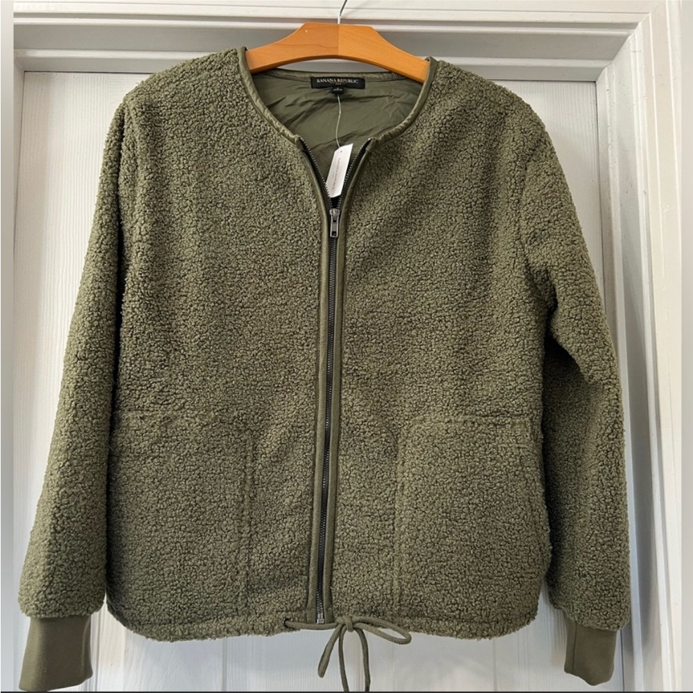 Beautiful Banana Republic Cassia Sherpa Bomber, Small, NWT